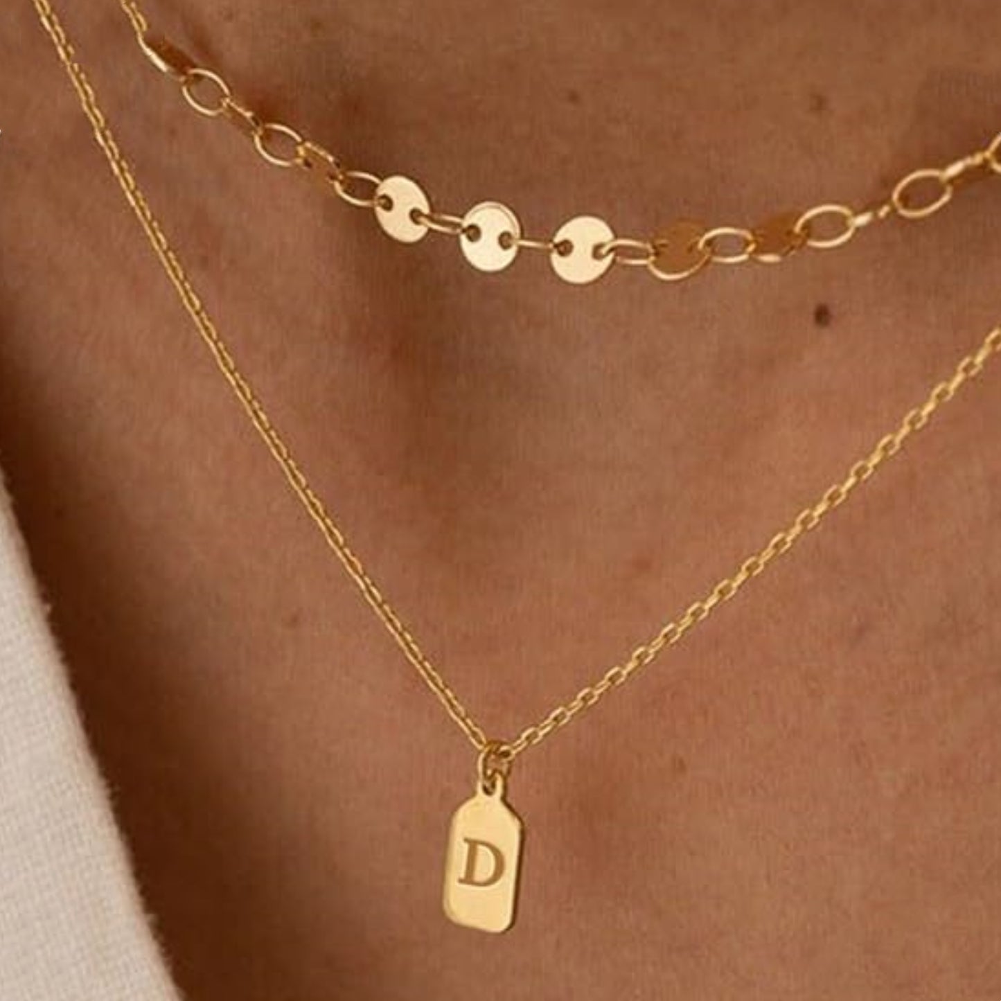 Stainless Steel Copper 14K Gold Plated Casual Classic Style Plating Letter Layered Necklaces