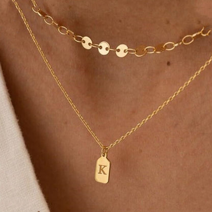 Stainless Steel Copper 14K Gold Plated Casual Classic Style Plating Letter Layered Necklaces