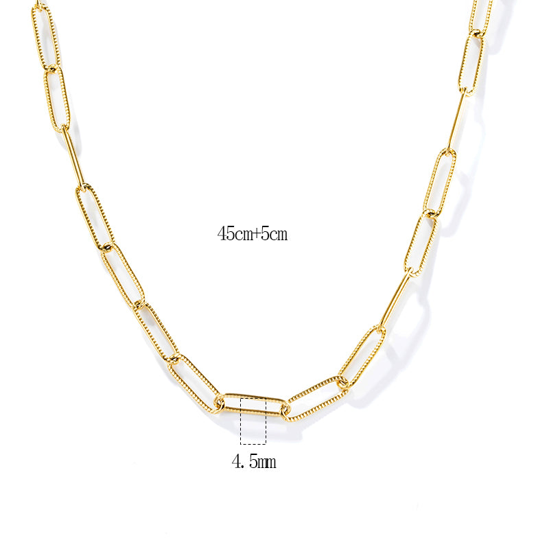 Simple Style Solid Color 316 Stainless Steel  Plating 18K Gold Plated Women's Necklace