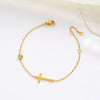 Stainless Steel Gold Plated Casual Sweet Bow Knot Plating Bracelets