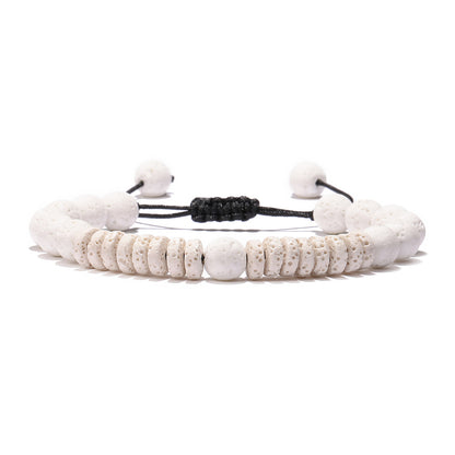 Ethnic Style Simple Style Round Natural Stone Beaded Unisex Bracelets