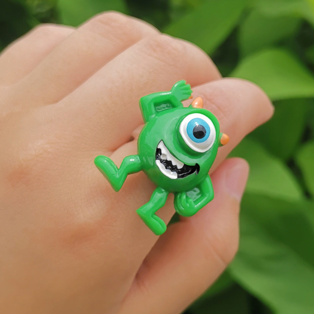 Wholesale Jewelry Cartoon Resin Frog Ring Gooddiy