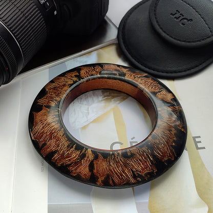 Fashion Shell Stitching Bracelet Irregular Big Wave Wood Flame Pattern Bracelet