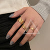 Simple Open Fashion Geometric Irregular Ring