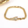 Fashion Animal Copper Bracelets Gold Plated Inlay Zircon Copper Bracelets