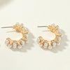 Fashion Geometric Alloy Plating Artificial Pearls Earrings