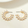 Fashion Geometric Alloy Plating Artificial Pearls Earrings