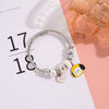 Simple Style Cartoon Character Stainless Steel Patchwork Bangle 1 Piece