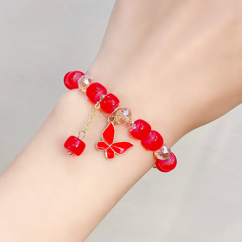 1 Piece Fashion Butterfly Arylic Alloy Beaded Women's Bracelets