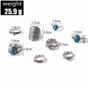 Casual Retro Punk Animal Plant Alloy Plating Inlay Carving Artificial Diamond Opal Obsidian Gold Plated Silver Plated Women's Open Ring Rings