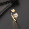 Japanese And Korean Stylish Opening Ring Personalized Ins Style Diamond Simple And Adjustable Ring Vintage Ring Niche Little Finger Ring