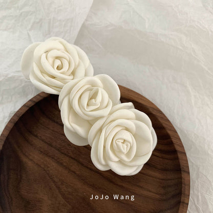 Sweet Flower Cloth Epoxy Hair Clip Hair Tie 1 Piece