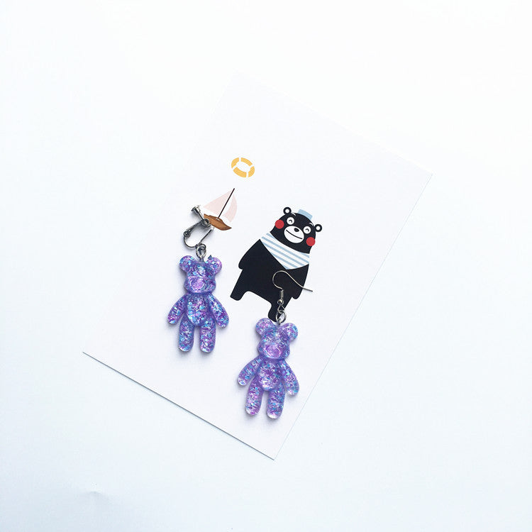 1 Pair Cartoon Style Bear Resin Women's Drop Earrings