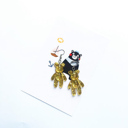 1 Pair Cartoon Style Bear Resin Women's Drop Earrings