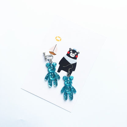 1 Pair Cartoon Style Bear Resin Women's Drop Earrings