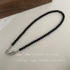 Hip-hop Pentagram Cross Bow Knot Beaded Alloy Inlay Moonstone Women's Necklace