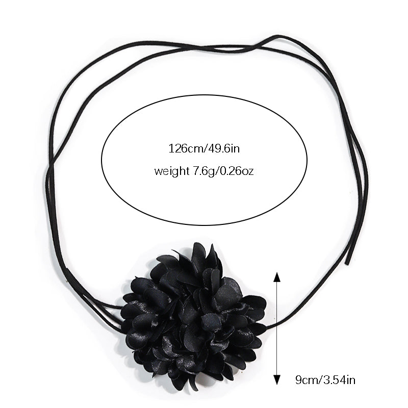 Elegant French Style Artistic Flower Synthetic Fibre Women's Necklace