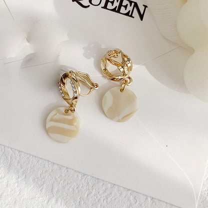 1 Pair Elegant Lady Geometric Alloy Gold Plated Drop Earrings