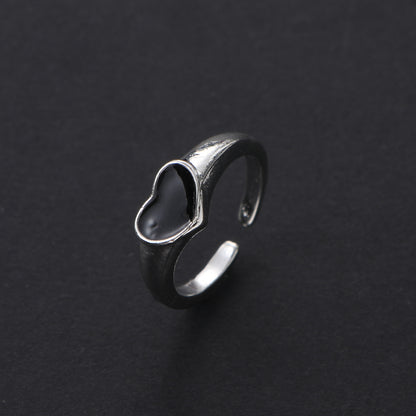 Wholesale Jewelry Cute Shiny Letter Alloy Asymmetrical Open Rings