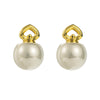 1 Pair Elegant Vacation Round Inlay Imitation Pearl Pearl Ear Studs