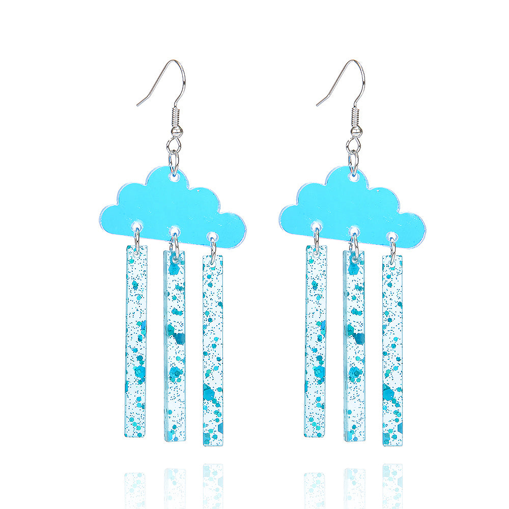 1 Pair Vacation Sweet Artistic Clouds Arylic Drop Earrings