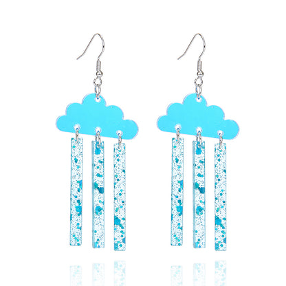 1 Pair Vacation Sweet Artistic Clouds Arylic Drop Earrings