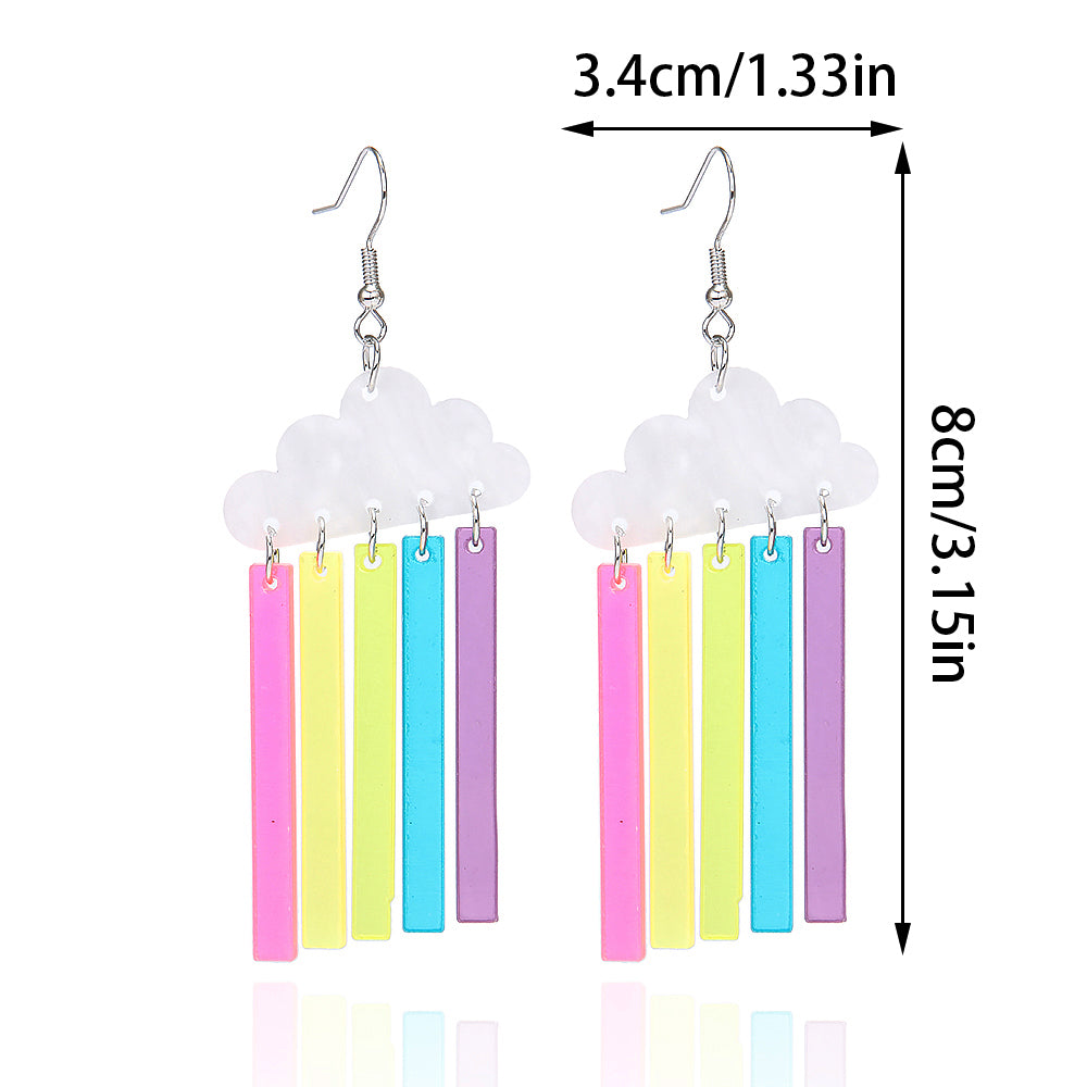 1 Pair Vacation Sweet Artistic Clouds Arylic Drop Earrings