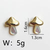 1 Pair Casual Retro Round Mushroom Plating Copper 18K Gold Plated Ear Studs