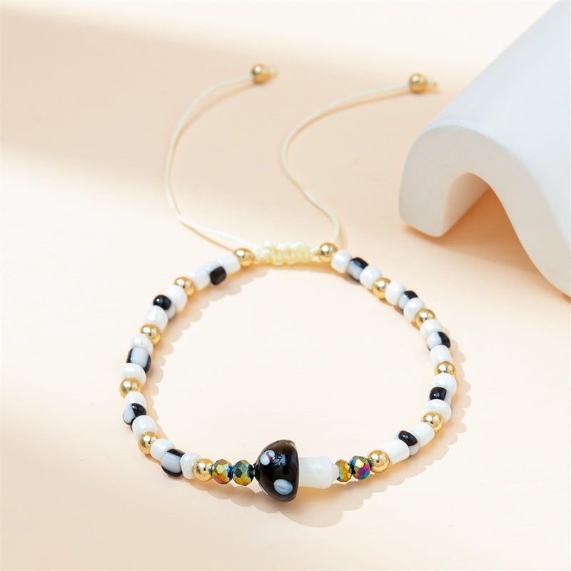 IG Style Cute Simple Style Mushroom Glass Unisex Drawstring Bracelets