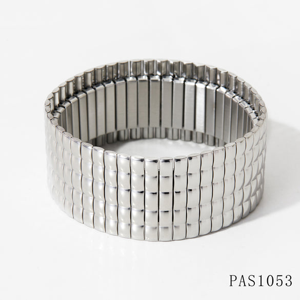 Modern Style Stripe 304 Stainless Steel 16K Gold Plated White Gold Plated Gold Plated Bangle In Bulk