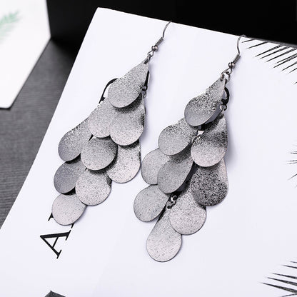 Fashion Leaf Metal Plating Women's Drop Earrings 1 Pair