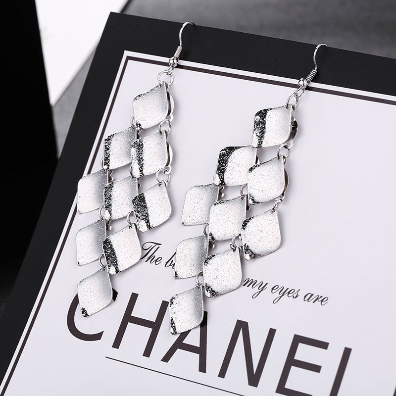 Fashion Leaf Metal Plating Women's Drop Earrings 1 Pair