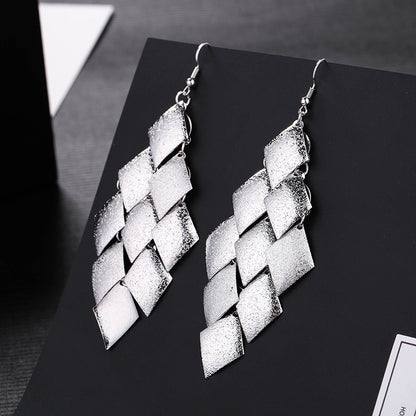 Fashion Leaf Metal Plating Women's Drop Earrings 1 Pair