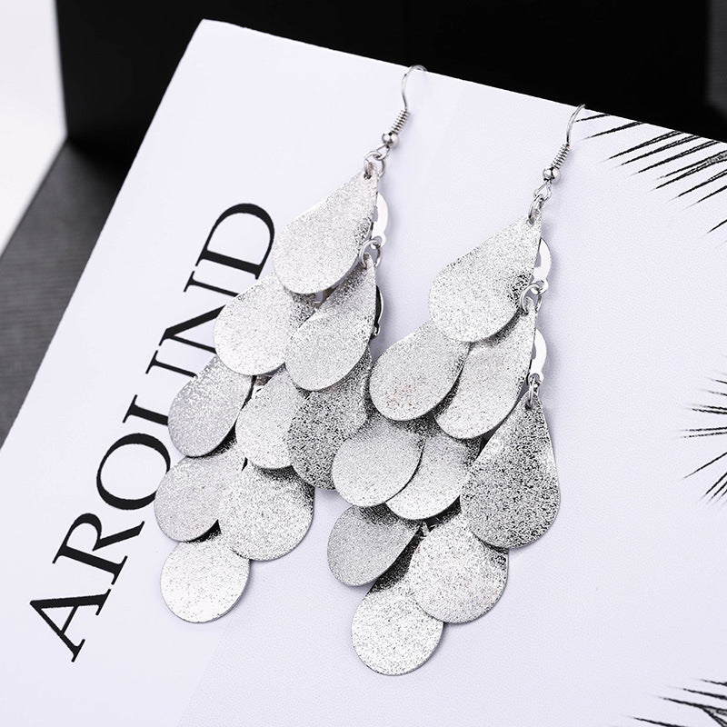 Fashion Leaf Metal Plating Women's Drop Earrings 1 Pair