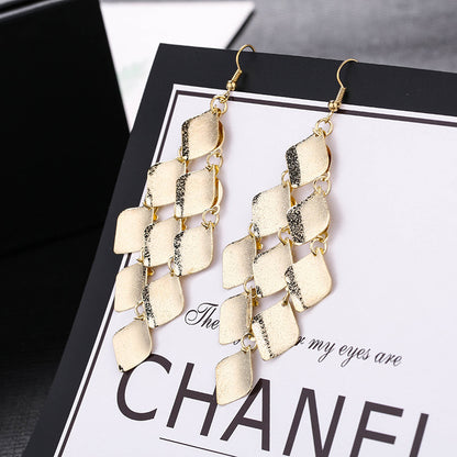 Fashion Leaf Metal Plating Women's Drop Earrings 1 Pair