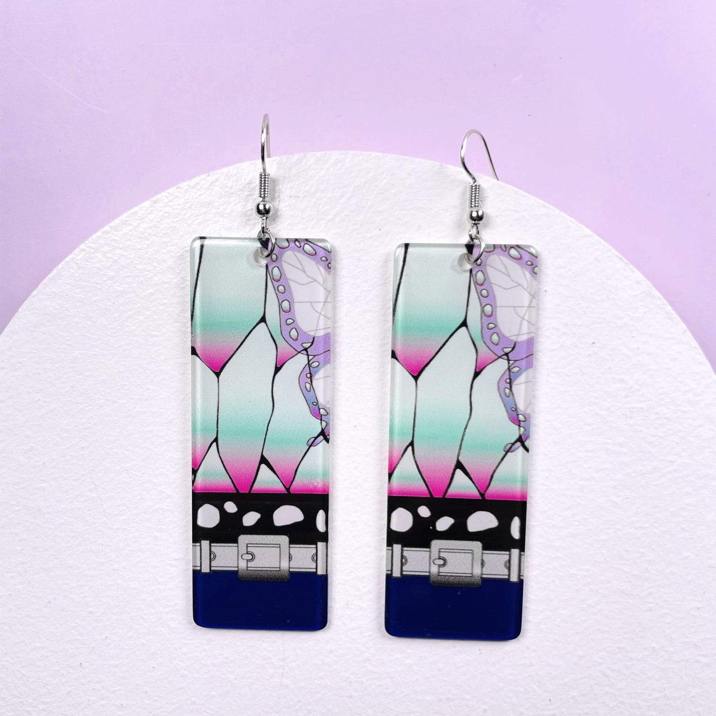 1 Pair Fashion Printing Rectangle Arylic Women's Drop Earrings