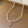 Glam Retro Heart Shape Bow Knot Imitation Pearl Beaded Plating Inlay Rhinestones Women's Layered Necklaces