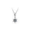 Sweet Doll Constellation Crown Sterling Silver Artificial Gemstones Pendant Necklace In Bulk