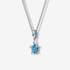 Sweet Doll Constellation Crown Sterling Silver Artificial Gemstones Pendant Necklace In Bulk