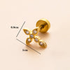 1 Piece Ear Cartilage Rings & Studs Simple Style Classic Style Heart Shape Snake Butterfly Copper Polishing Inlay Zircon 18K Gold Plated Ear Cartilage Rings & Studs