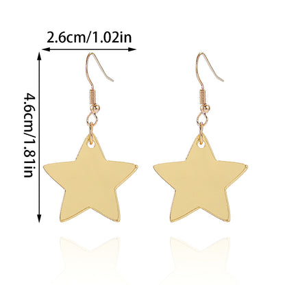 1 Pair Elegant Sweet Star Arylic Drop Earrings