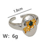 Wholesale Simple Style Technology Copper Plating 18K Gold Plated Open Rings