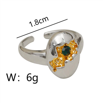 Wholesale Simple Style Technology Copper Plating 18K Gold Plated Open Rings