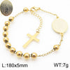 Stainless Steel 18K Gold Plated Basic Streetwear Cross Bracelets