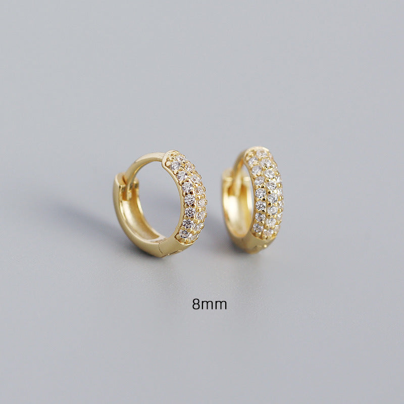 Fashion Geometric Plating Gem Earrings