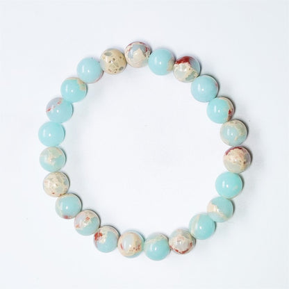 Ethnic Style Crack Turquoise Glass Beaded Bracelets