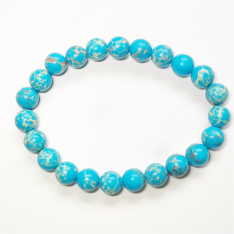 Ethnic Style Crack Turquoise Glass Beaded Bracelets