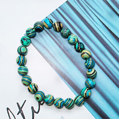 Ethnic Style Crack Turquoise Glass Beaded Bracelets