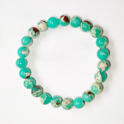 Ethnic Style Crack Turquoise Glass Beaded Bracelets