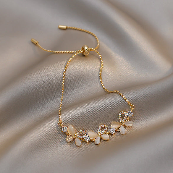 Simple Style Star Titanium Steel Metal Rhinestones Bracelets